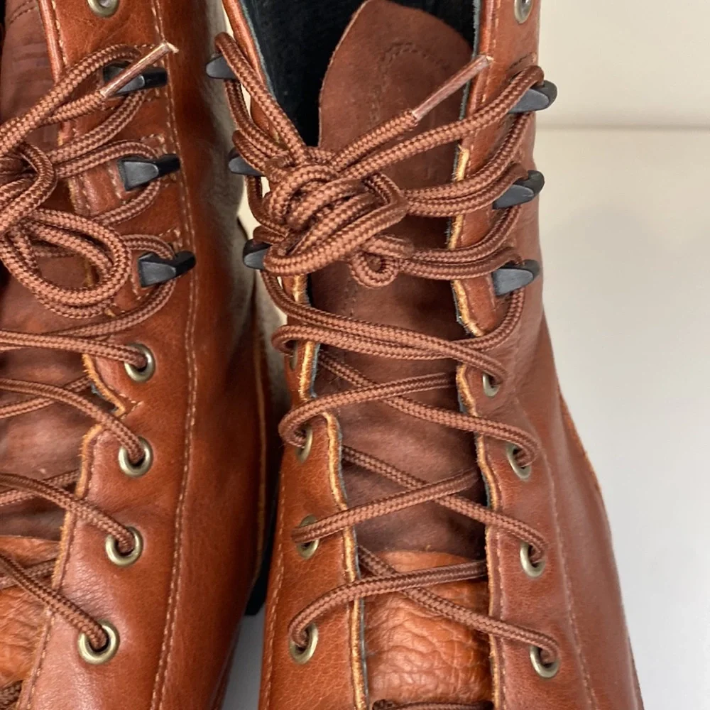 Ariat Men's Heritage Lacer Brown Leather Boots size 13 removable kiltie fringe